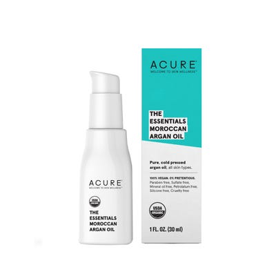 Acure. The Essentials Moroccan Argan Oil, para cabello, rostro y cuerpo ultra hidratante y reparador. 30 ml 